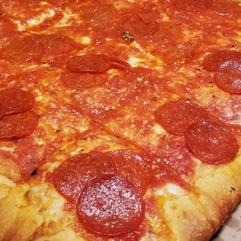 Amici Pizza - Upside-down Sicilian pizza with pepperoni. - Pizza Near Me - Mesa, Arizona Amici Pizza - Upside-down Sicilian pizza with pepperoni. - Pizza Near Me - Mesa, Arizona