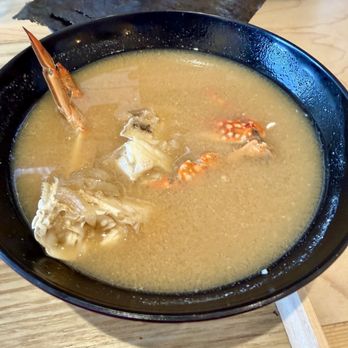 Totoya - Up close of the Crab Miso Soup - Japanese Near Me - Aiea, Hawaii Totoya - Up close of the Crab Miso Soup - Japanese Near Me - Aiea, Hawaii