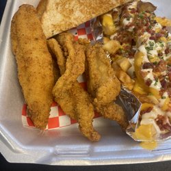 Flava Shack - Fried Catfish Combo with Loaded Fries