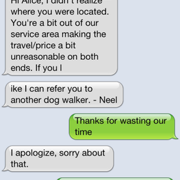 This is the text message I received 45 min before we were supposed to meet (after rescheduling). He FINALLY looked it up. This is the text message I received 45 min before we were supposed to meet (after rescheduling). He FINALLY looked it up.