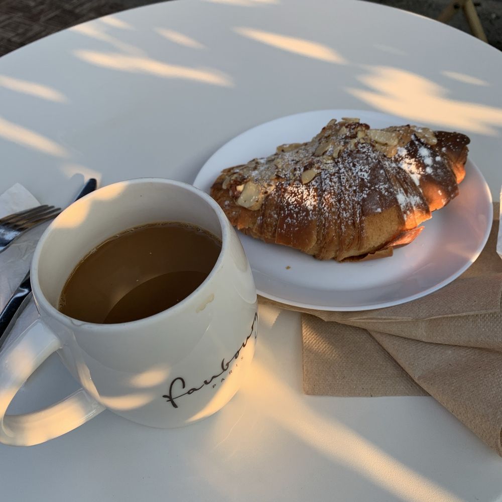 Faubourg - My morning coffee at neighborhood cafe bakery. You can sit under a covered patio in the back alley. Decent place to start the day - Bakeries Near Me - Vancouver, British Columbia