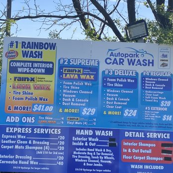 Autopark Car Wash - Menu - Car Wash Near Me - Silver Spring, Maryland