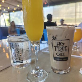 Fig Tree Cafe - Mimosa + dirty iced chai - Sandwiches Near Me - Pacific Beach, California