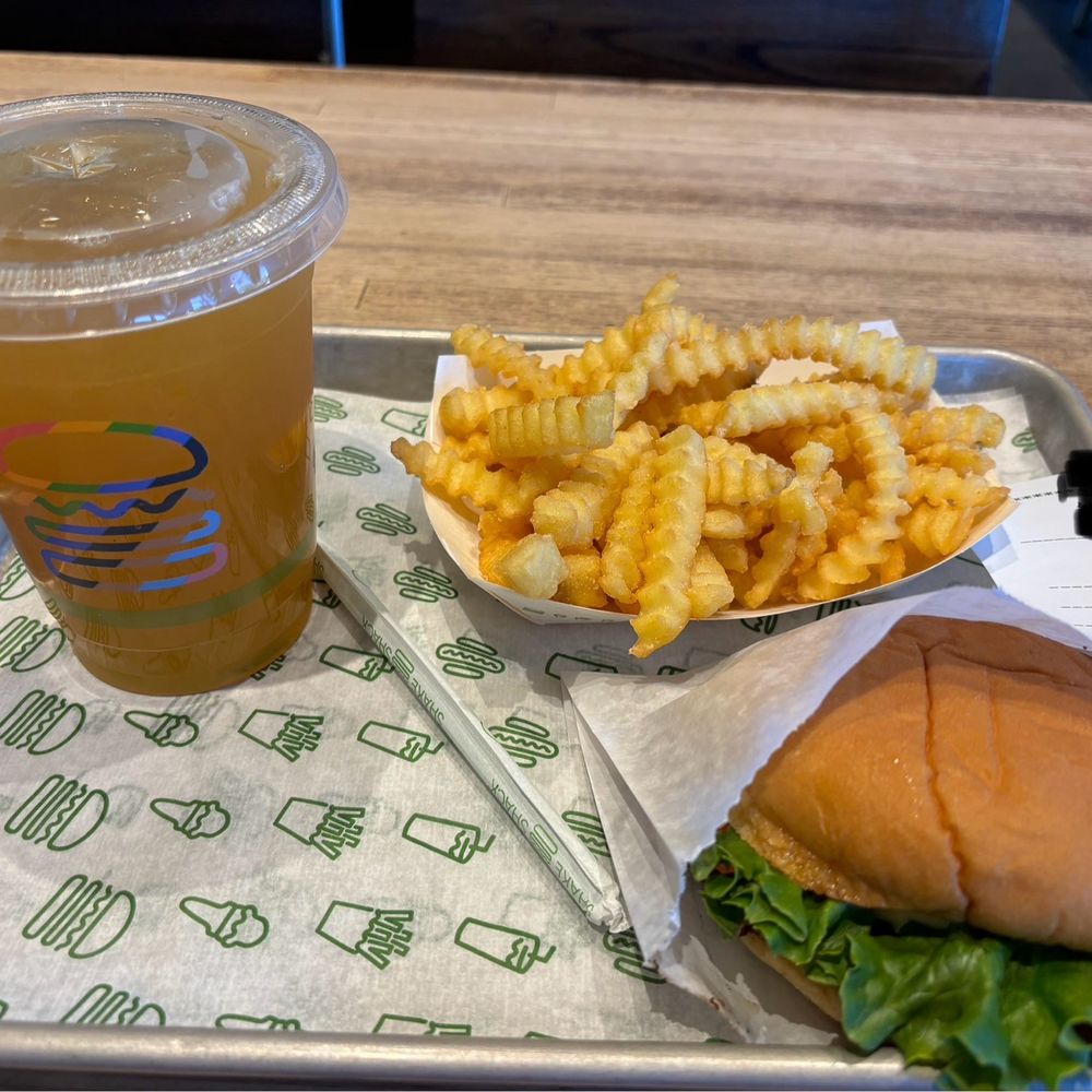 Yuzu Honey Lemonade, fries & ShackBurger