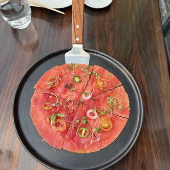 Yellowtail Japanese Restaurant & Lounge - "Pizza" I could eat this every day - Japanese Near Me - Las Vegas, Nevada Yellowtail Japanese Restaurant & Lounge - "Pizza" I could eat this every day - Japanese Near Me - Las Vegas, Nevada