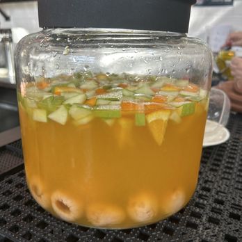 Bon Banh Mi - House Sangria just fresh and ready! Mango Lychee White Wine - Asian Fusion Near Me - Mount Pleasant, South Carolina Bon Banh Mi - House Sangria just fresh and ready! Mango Lychee White Wine - Asian Fusion Near Me - Mount Pleasant, South Carolina