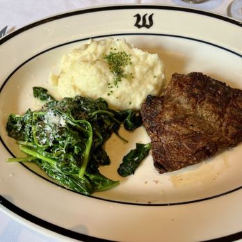 Weber's Restaurant - 8 OZ FILET MIGNON, sautéed spinach and mashed potatoes - Seafood Near Me - Ann Arbor, Michigan Weber's Restaurant - 8 OZ FILET MIGNON, sautéed spinach and mashed potatoes - Seafood Near Me - Ann Arbor, Michigan