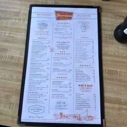 Breakfast menu Breakfast menu