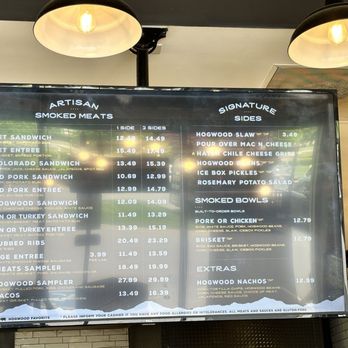 Hogwood BBQ - Menu as of 4/26/25 - Barbeque Near Me - Franklin, Tennessee