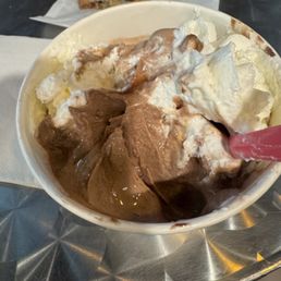 My masterpiece of yogurt, whip cream, hot fudge, and toppings My masterpiece of yogurt, whip cream, hot fudge, and toppings