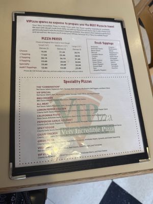 Menu photo 1 Vip Pizza Stockton, CA
