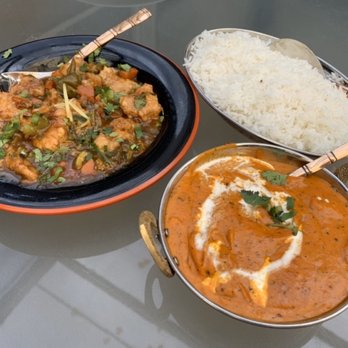 Tandoori Express - Chicken Manchurian (left) and Chicken Tikka Masala (right). - Indian Near Me - Oakhurst, California