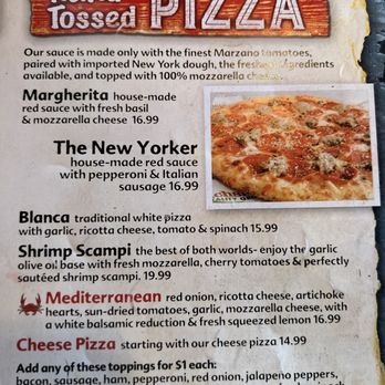 Crabby's On The Pass - The Pizza selection with custom order available - Seafood Near Me - Treasure Island, Florida