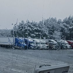 Pilot Travel Center - Precipitation light accumulation more of a slushy mess.. 50 miles north of Atlanta Cartersville Georgia