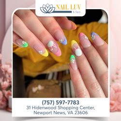 Nail Luv & Spa - Bright colors paired with cute floral designs, bringing freshness and charm to your nails