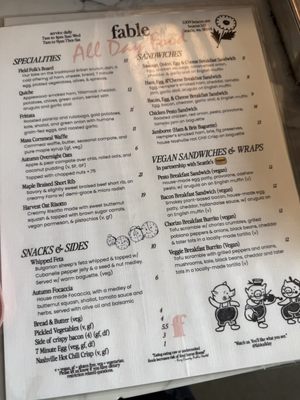Menu photo 1 Fable Seattle, WA