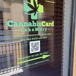 Cannabis Card - Outside of Office sign for Cannabis Card North Lake Mary
