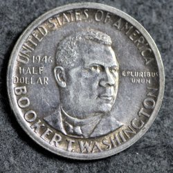 Arlington Coins - 1946 S Booker T. Washington Commemorative Half Dollar