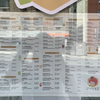 U Tea - Menu - Bubble Tea Near Me - Ithaca, New York