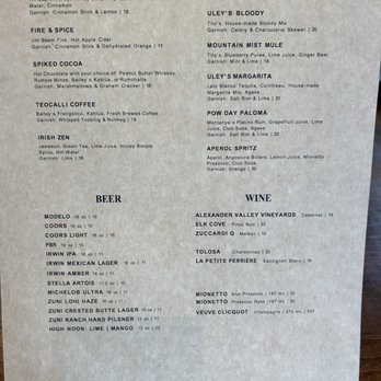 Uley's Cabin and Ice Bar - New American Near Me - Crested Butte, Colorado