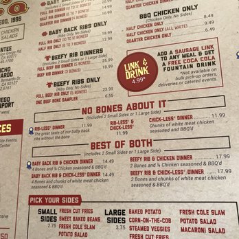 Phil's BBQ - 3/31/18 menu - Barbeque Near Me - San Diego, California