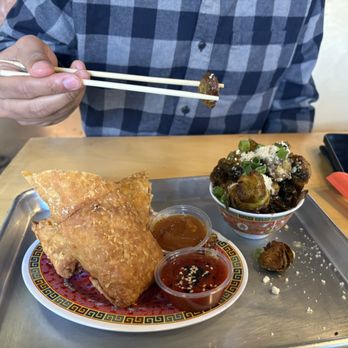 Pow Pow - Crispy Lemon Parm Brussels Disco Stick Giant Egg Roll - Vegan Near Me - Washington, DC, District of Columbia Pow Pow - Crispy Lemon Parm Brussels Disco Stick Giant Egg Roll - Vegan Near Me - Washington, DC, District of Columbia