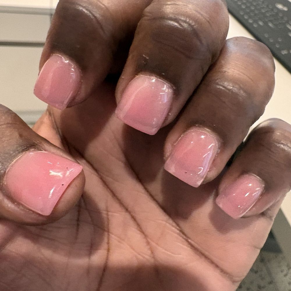 Planet Nail Bar - Nails the lady did w no light and rushing - Nail Salons Near Me - Houston, Texas