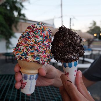 Four Boys Ice Cream - Two kids sized cones, different amounts - Ice Cream & Frozen Yogurt Near Me - Jamesburg, New Jersey Four Boys Ice Cream - Two kids sized cones, different amounts - Ice Cream & Frozen Yogurt Near Me - Jamesburg, New Jersey