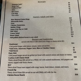 Caribou Hotel - Menu - Hotels Near Me - Glennallen, Alaska Caribou Hotel - Menu - Hotels Near Me - Glennallen, Alaska