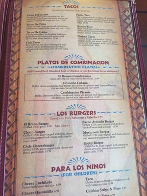 Menu photo 3 El Bruno's Albuquerque, NM