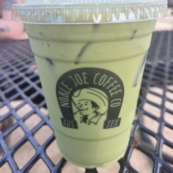 Noble Joe Coffee - Matcha lavender Latte - 16 oz.   Iced - Coffee & Tea Near Me - Austin, Texas