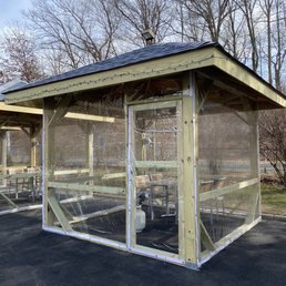 a view of a picnic area