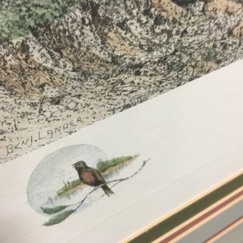 The Regeneration Station - Corner image showing a detail in a landscape print. Strange, but true. Find the birdie! - Antiques Near Me - Asheville, North Carolina
