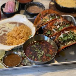 Comal Bar & Grill - Central Point - 3 Birria Tacos with beans n rice