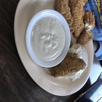 Homer's Drive Inn - Chicken tenders with mashed potatoes and white gravy - Fast Food Near Me - Leavenworth, Kansas Homer's Drive Inn - Chicken tenders with mashed potatoes and white gravy - Fast Food Near Me - Leavenworth, Kansas