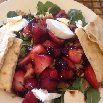 Good Eats - Arugula & Kale Salad w/ strawberries fresh mozzarella walnuts topped with a drizzle of balsamic glaze and olive oil! - Diners Near Me - Maspeth, New York