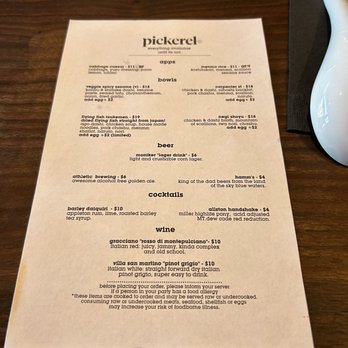 Pickerel - Menu - Ramen Near Me - Providence, Rhode Island