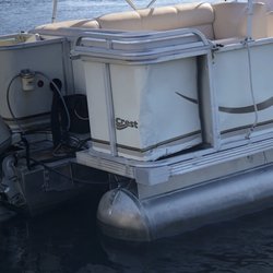 Riverhaven Marina - Heavily damaged aluminum walls. Our boat was in BAD shape!