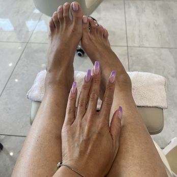 Ombre Nails Lounge - gelx purple and pink ombré, $110 w/ pedi - Nail Salons Near Me - Folsom, California Ombre Nails Lounge - gelx purple and pink ombré, $110 w/ pedi - Nail Salons Near Me - Folsom, California