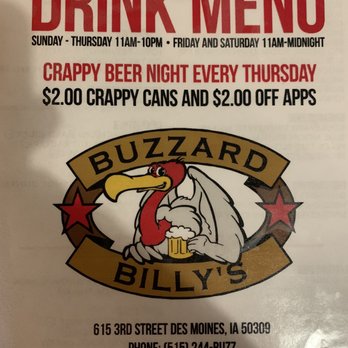 Buzzard Billy's - Thursday's sound interestingly fun - Cajun/Creole Near Me - Des Moines, Iowa