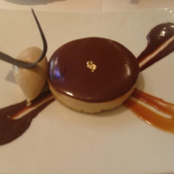 Spago - Halsey tart(torte)$16 English Shortbread, Deepdark Chocolate Glaze,Creamy Caramel Center, Caramel Cream, Butterscoth Gelato - New American Near Me - Beverly Hills, California Spago - Halsey tart(torte)$16 English Shortbread, Deepdark Chocolate Glaze,Creamy Caramel Center, Caramel Cream, Butterscoth Gelato - New American Near Me - Beverly Hills, California