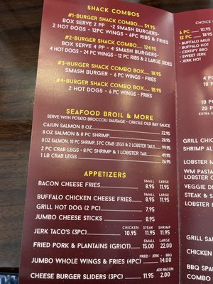 Menu photo 2 WM Burger Shack & Wings Bay Shore, NY