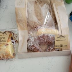 Lucy's Kitchen and Market - Almost croissant, was stale and hard!!No almonds and tasted like bread. Cranberry scone much better.
