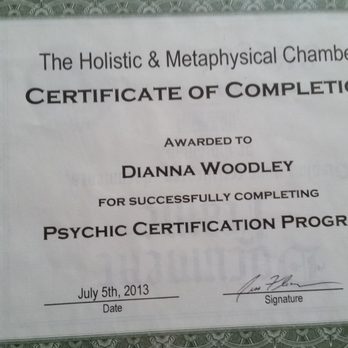 Psychic Evidential Medium - one of my many certification of completion in my studys - Supernatural Readings Near Me Psychic Evidential Medium - one of my many certification of completion in my studys - Supernatural Readings Near Me
