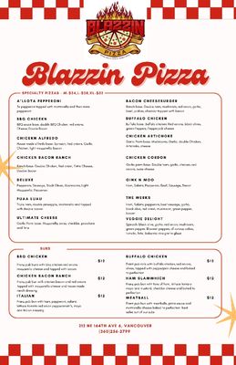Menu photo 4 Blazzin Pizza Vancouver, WA