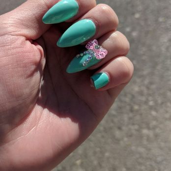 Judy Nails - 3wks later still looking fresh including that huge protruded bow, except for one nail that I clipped off with the hand soap dispenser... - Nail Salons Near Me - Los Angeles, California Judy Nails - 3wks later still looking fresh including that huge protruded bow, except for one nail that I clipped off with the hand soap dispenser... - Nail Salons Near Me - Los Angeles, California