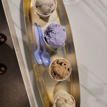 The Craft Creamery - Ice cream flight: Marion Berry, Ube (the best!), Exhausted Parent, and Fat Elvis - Ice Cream & Frozen Yogurt Near Me - San Diego, California The Craft Creamery - Ice cream flight: Marion Berry, Ube (the best!), Exhausted Parent, and Fat Elvis - Ice Cream & Frozen Yogurt Near Me - San Diego, California