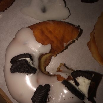 Randy's Donuts - The donut with Oreo pieces also has a sweet and super thick glaze on top. - Donuts Near Me - Downey, California Randy's Donuts - The donut with Oreo pieces also has a sweet and super thick glaze on top. - Donuts Near Me - Downey, California