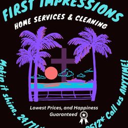 First Impressions Home Services and Cleaning - New business phone number and t-shirts