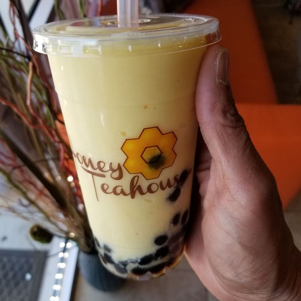 Honey Teahouse - Passion fruit smoothie with tapioca. - Juice Bars & Smoothies Near Me - Cypress, Texas